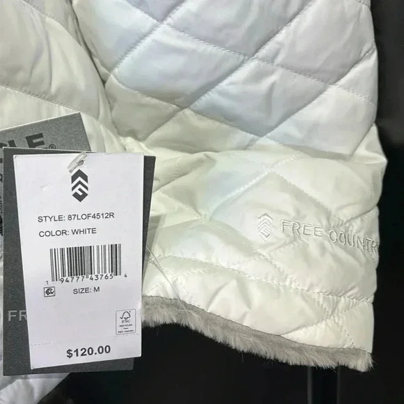 Free Country Cloud Lite Reversible wind resist quilted plush lined jacket/coat - Picture 13 of 14